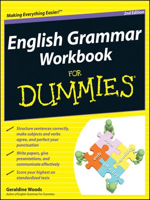 cover image of English Grammar Workbook For Dummies